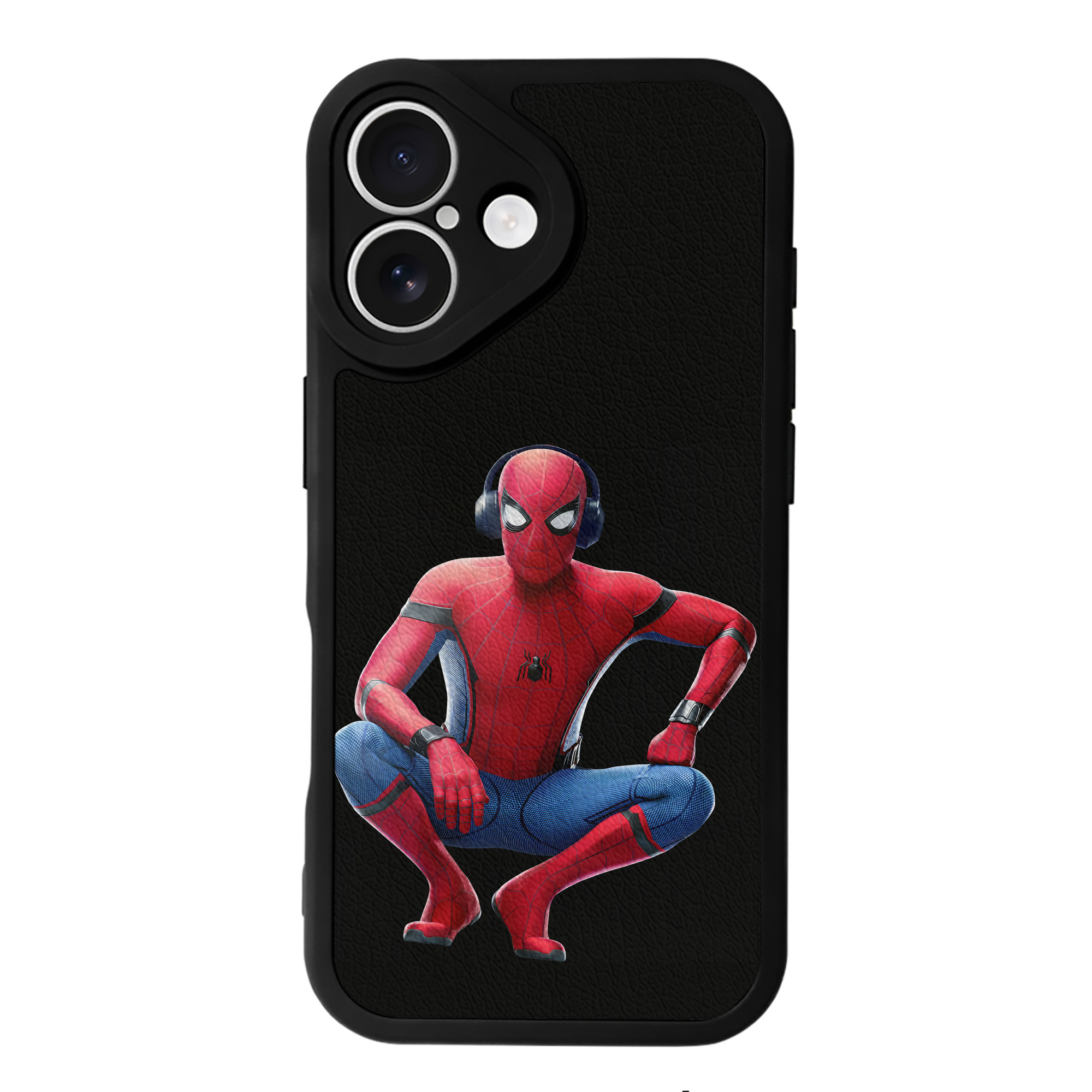 Spider Man スパイダーマン 【iPhone 16シリーズ対応】シリコンスマホケース（レザー調） 材質：シリコン